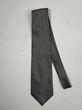 Men's Classic Charcoal Gray Woven Tie
